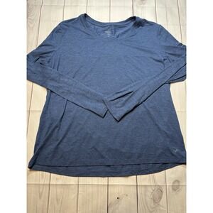 Women's Freely Heathered Blue Long Sleeve Tshirt XL